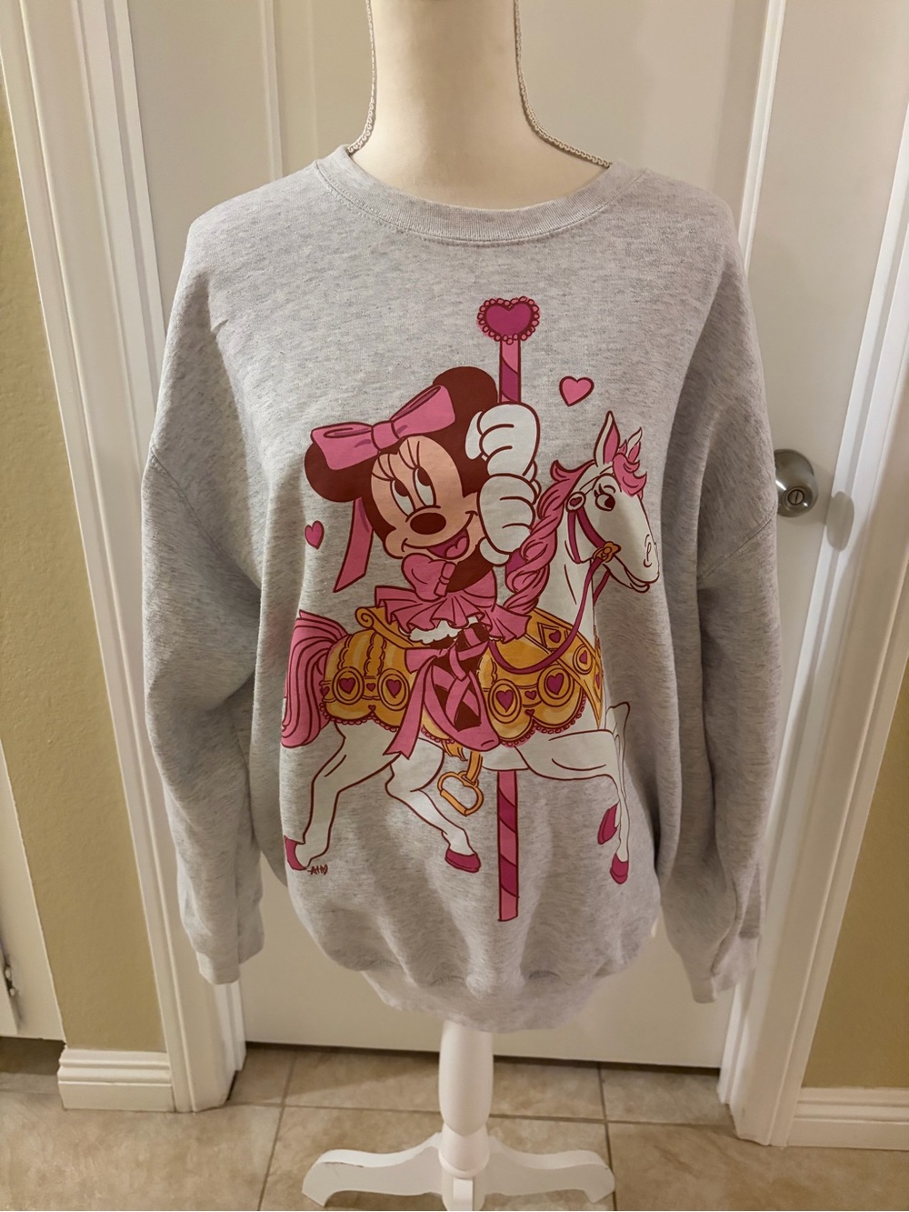 Designs by Alexis Carousel Love Crewneck Unique Design- Women's Sweater XL